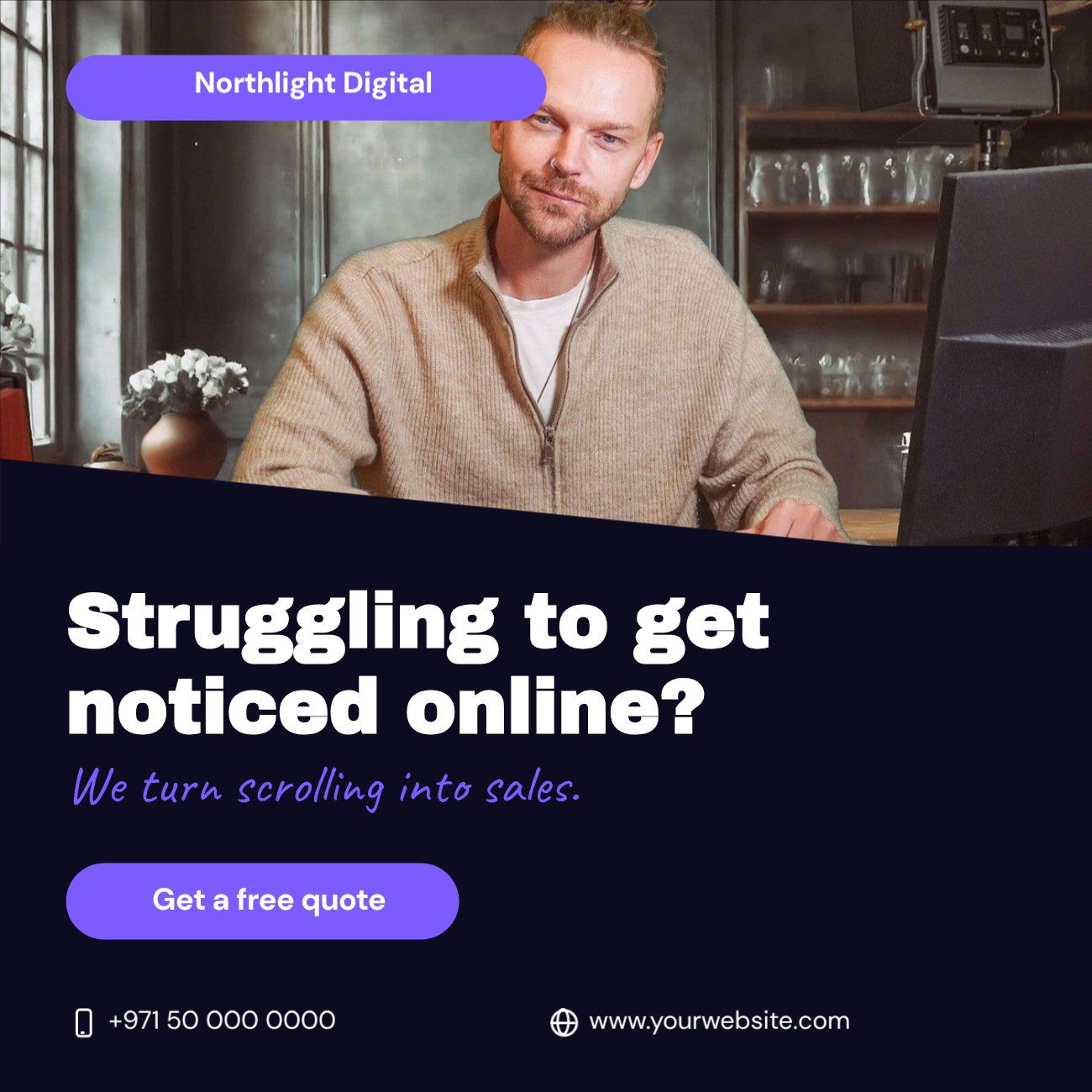 Northlight Digital Question Post — editable marketing template