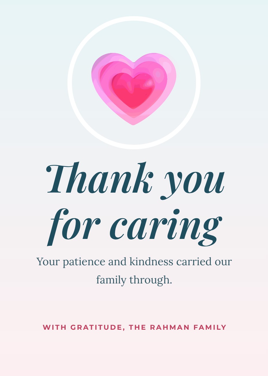 Nurse and Doctor Thank You Card — editable cards template