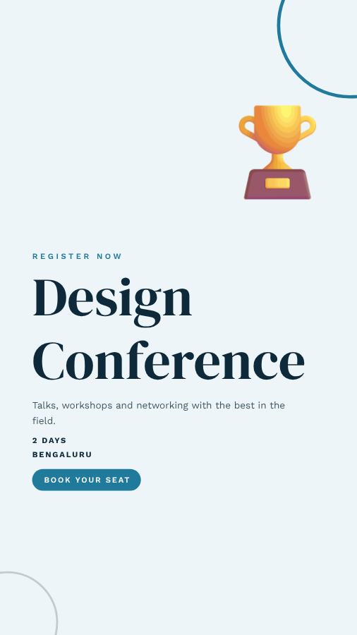 Ocean Design Conference Story — editable events template
