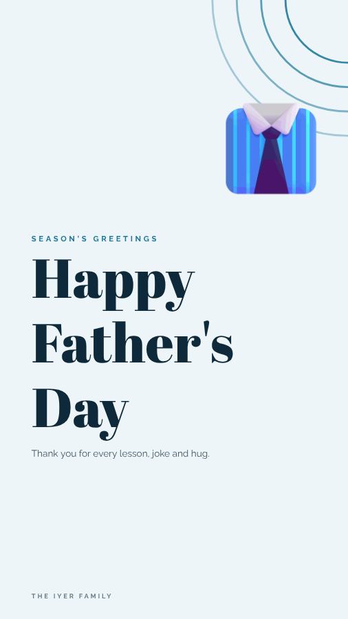 Ocean Father's Day Wishes Story — editable festivals template