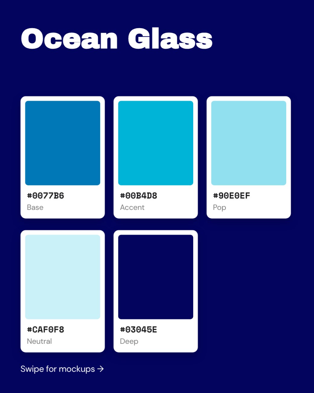 Ocean Glass Colour Palette Post — editable social media template