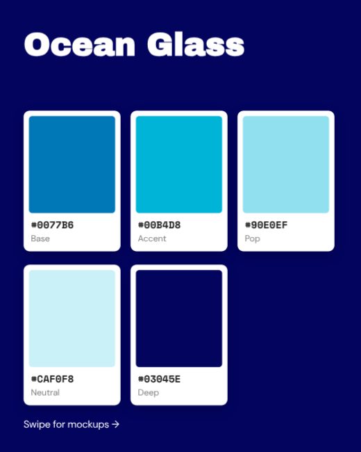 Ocean Glass Colour Palette Post template
