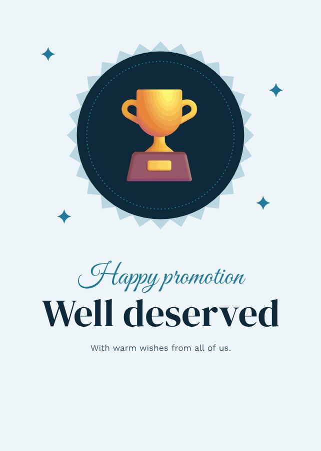 Ocean Happy promotion well deserved Card X — editable cards template