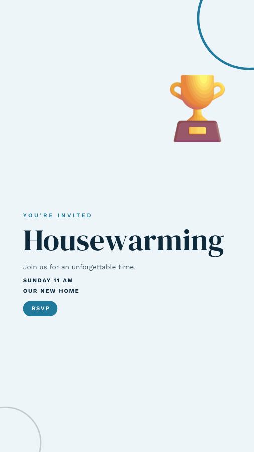 Ocean Housewarming Story — editable events template