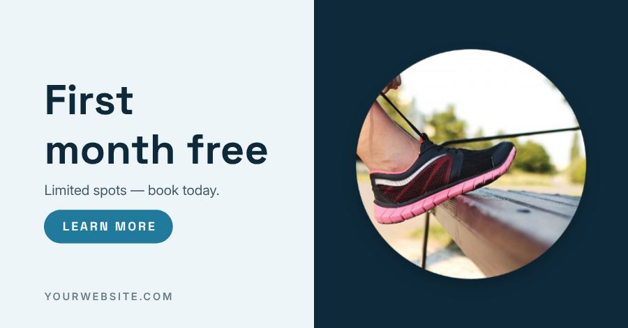 Ocean Join Our Gym Facebook Post — editable social media template