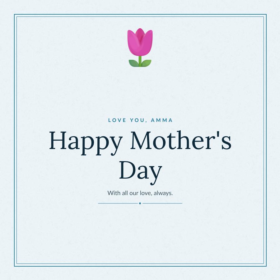 Ocean Love you, Amma Happy Mother's Day Frame — editable love & family template