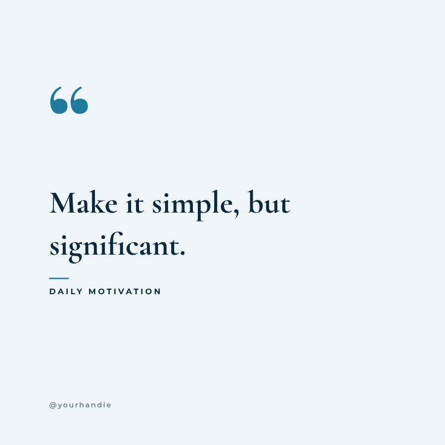 Ocean Make it simple, Quote Post — editable social media template