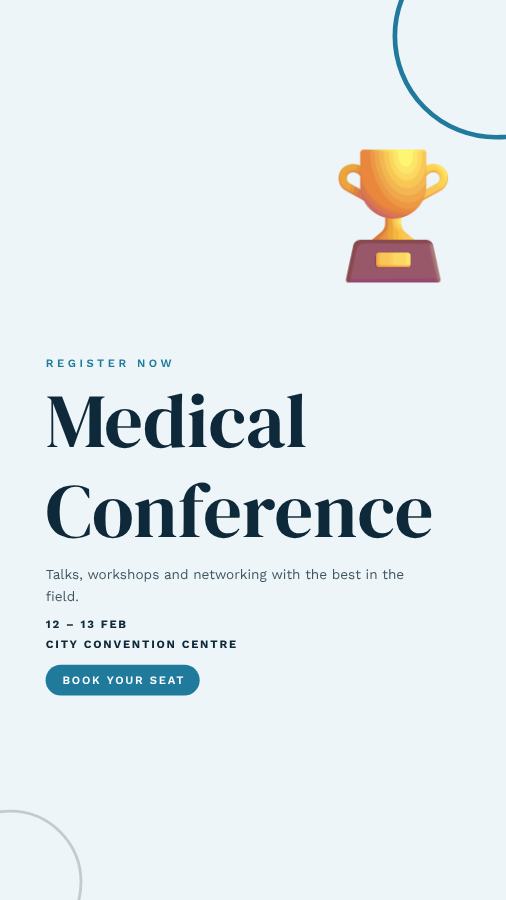 Ocean Medical Conference Story — editable events template