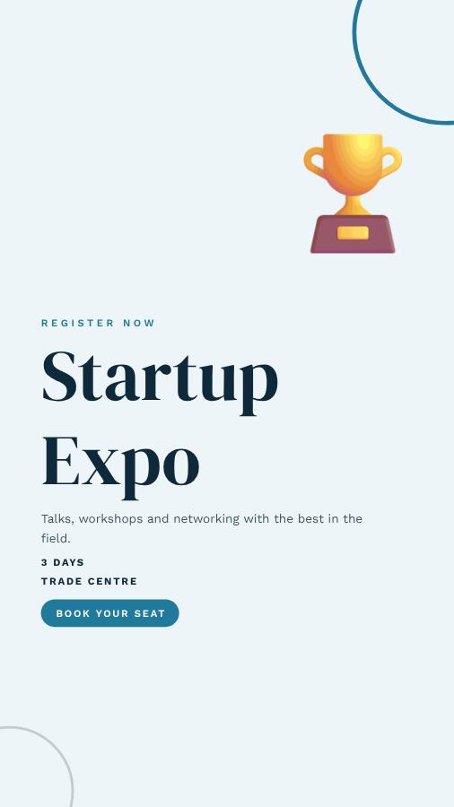 Ocean Startup Expo Story — editable events template