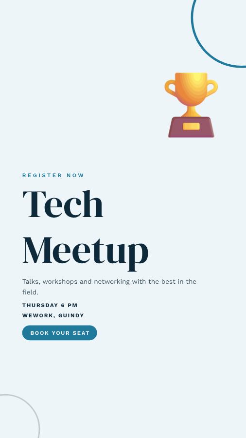 Ocean Tech Meetup Story — editable events template