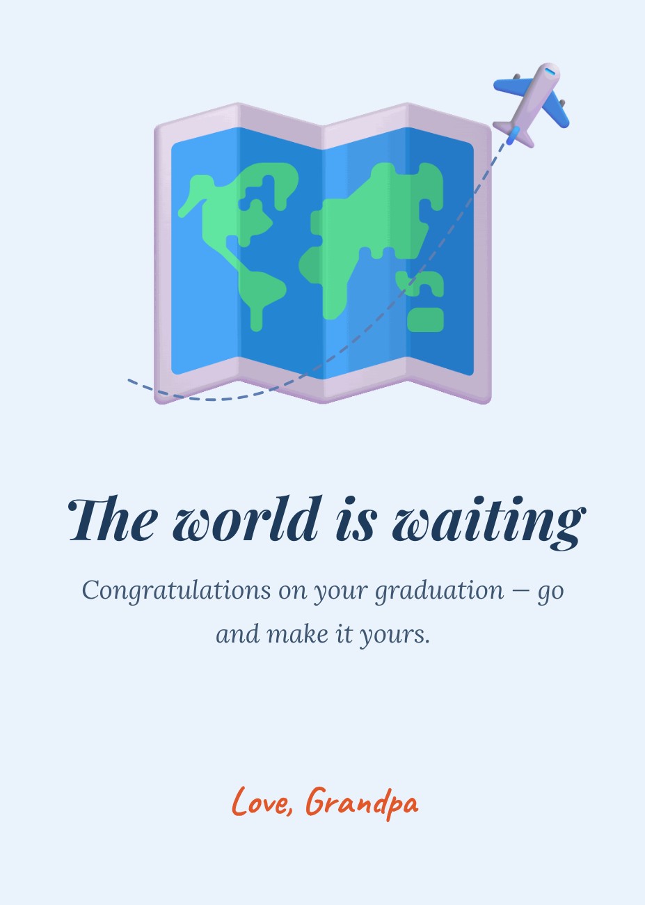 Oh the Places Card — editable certificates template
