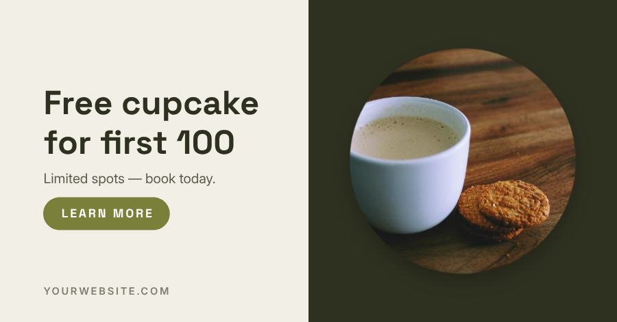 Olive Bakery Opening Facebook Post — editable social media template