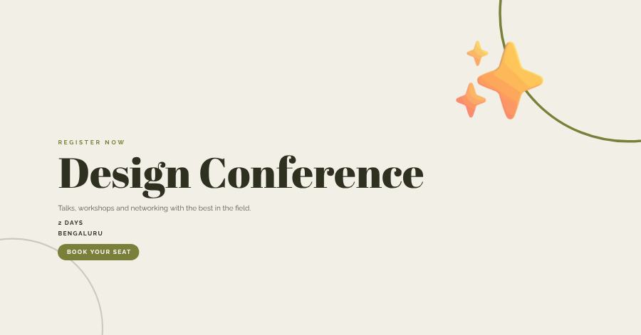 Olive Design Conference Banner — editable events template