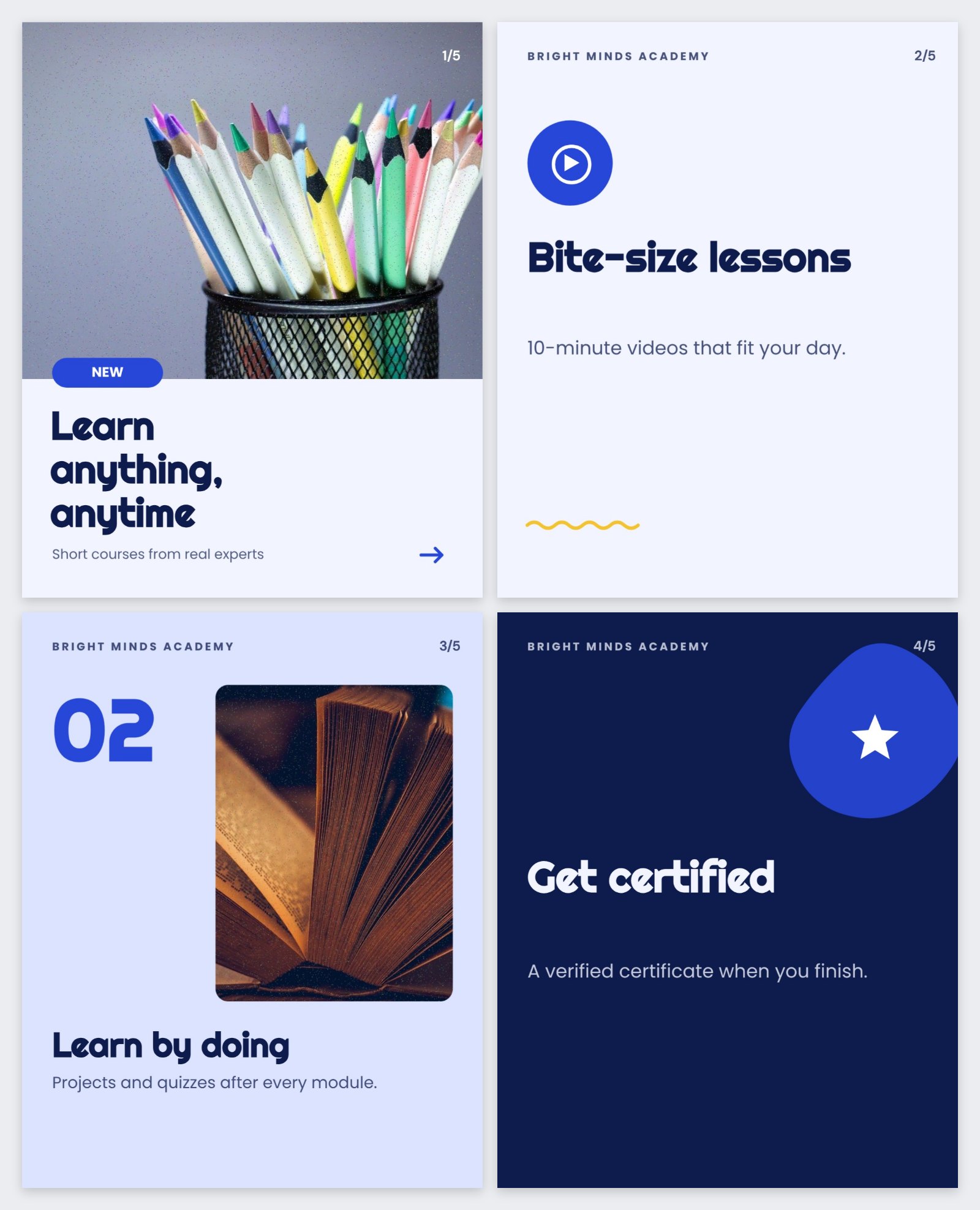 Online Course Instagram Carousel — editable social media template