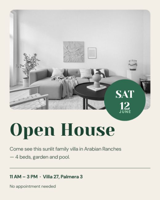 Open House Villa Post — free real estate design template