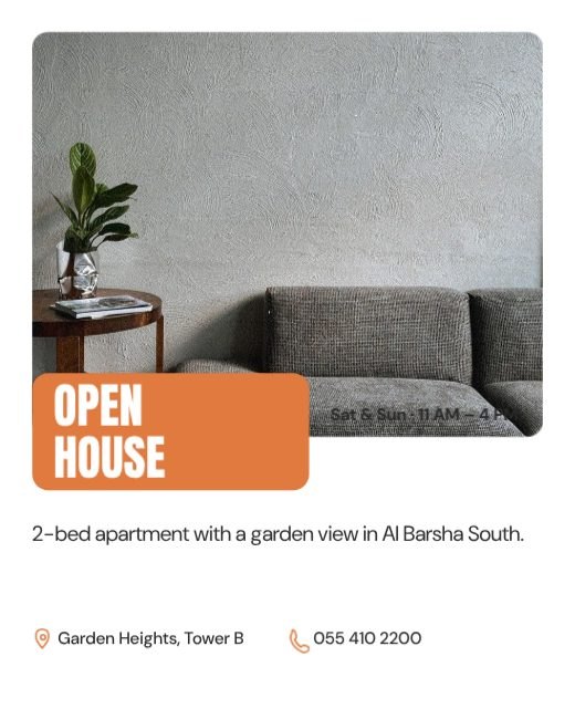 Open House Weekend Real Estate Post template