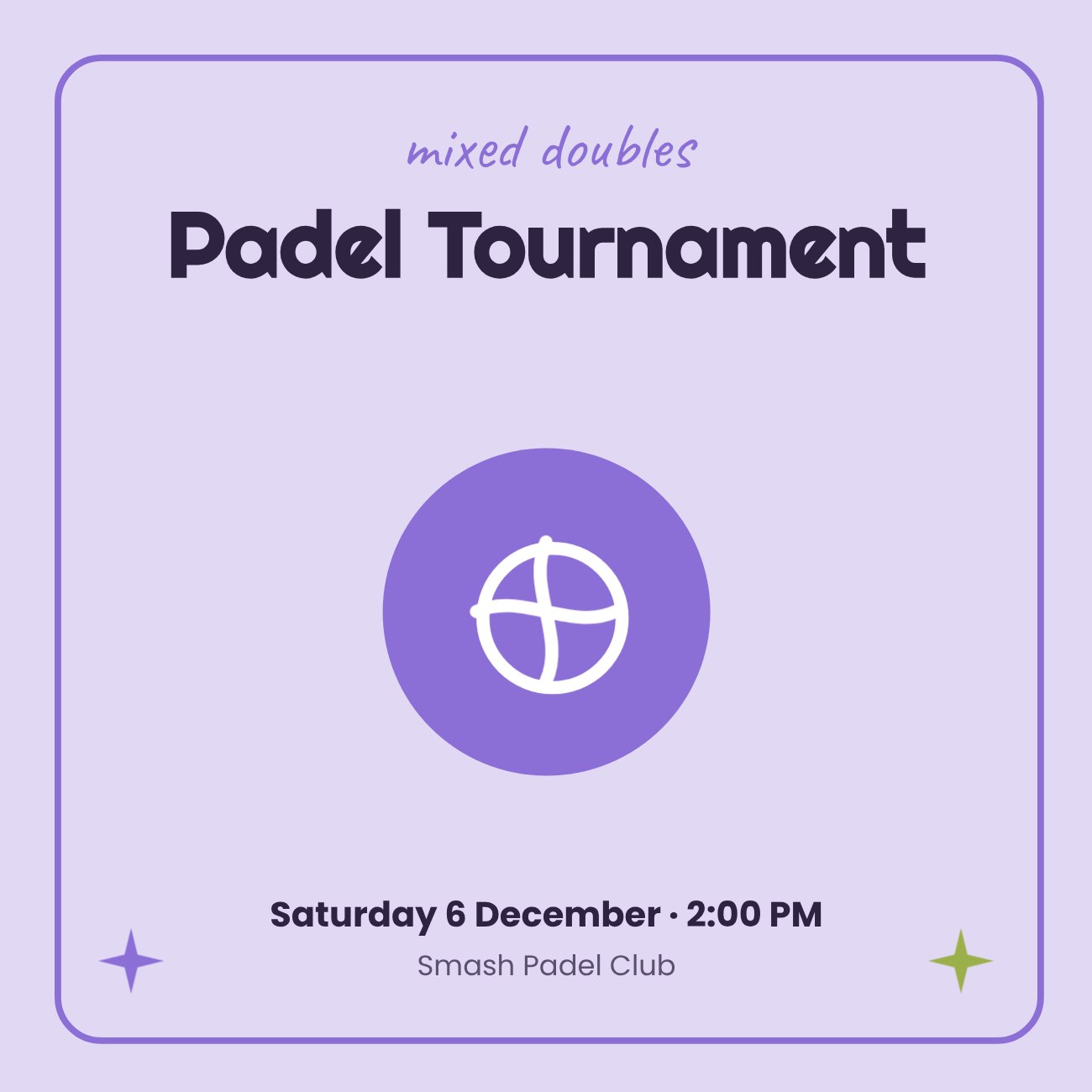 Padel Tournament Sports Post — editable events template