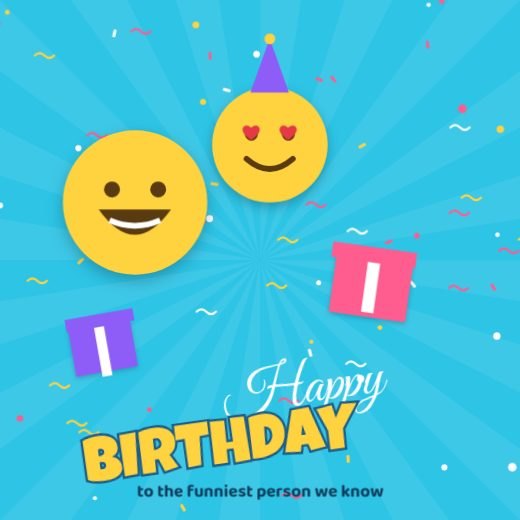 Party Emoji Pop Birthday Post template