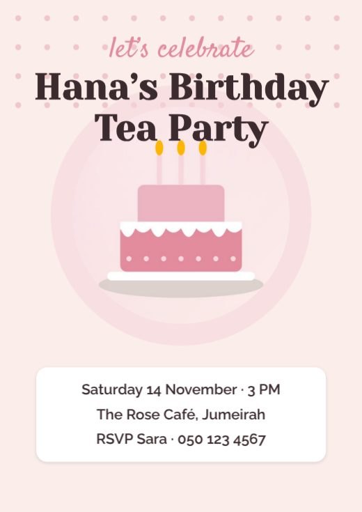 Pastel Cake Party Poster template