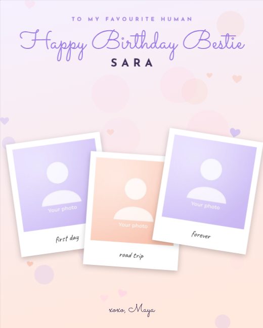 Pastel Dream Polaroid Memories Post template