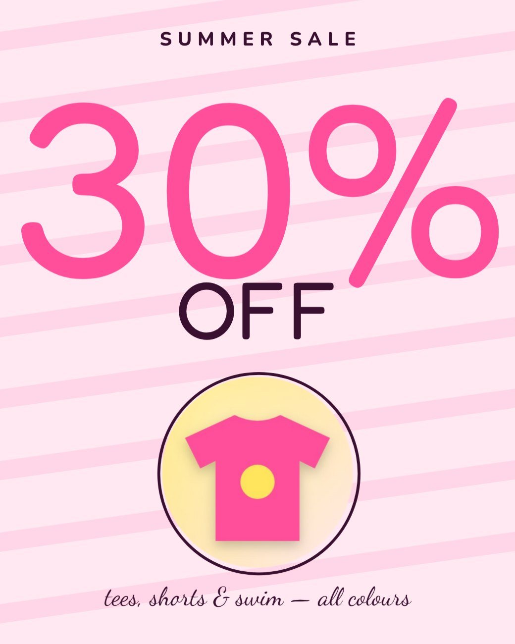 Pastel Summer Sale Typographic — editable marketing template