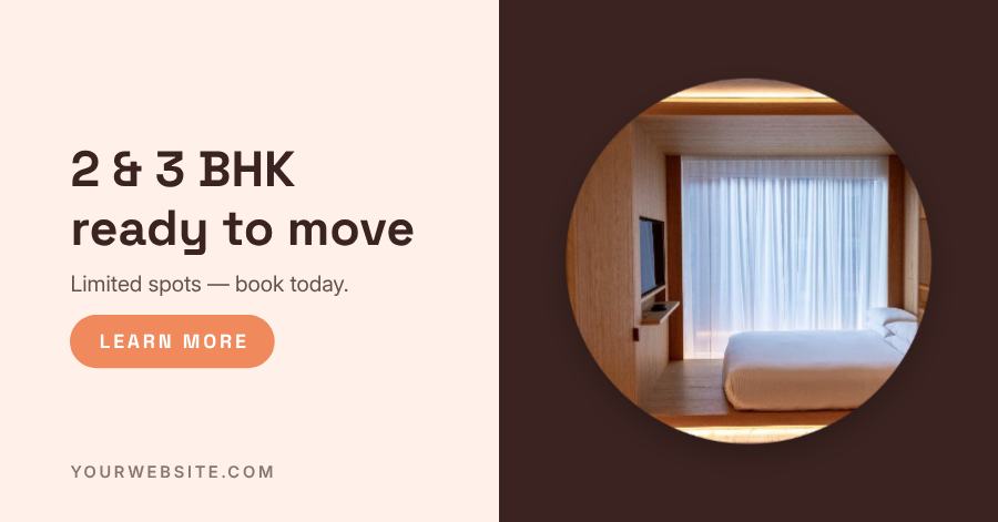 Peach Dream Home Facebook Post — editable social media template