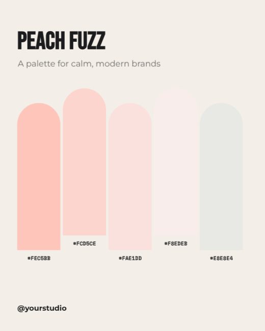 Peach Fuzz Colour Palette Post template
