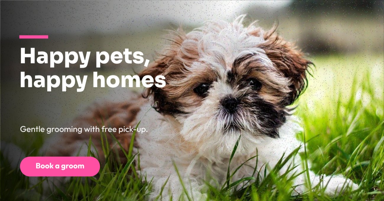 Pet care Facebook Banner — editable social media template