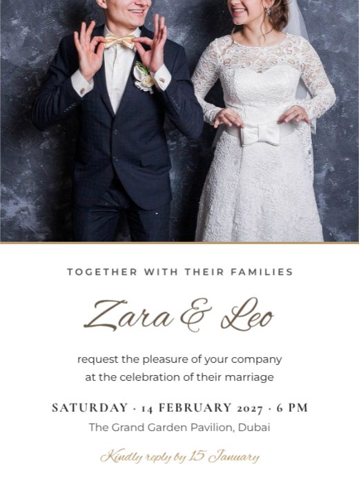 Photo Story Wedding Invitation