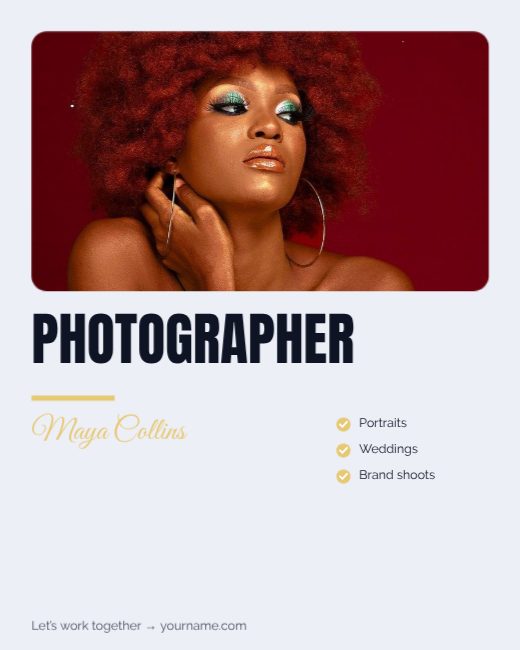 Photographer Personal Brand Post template