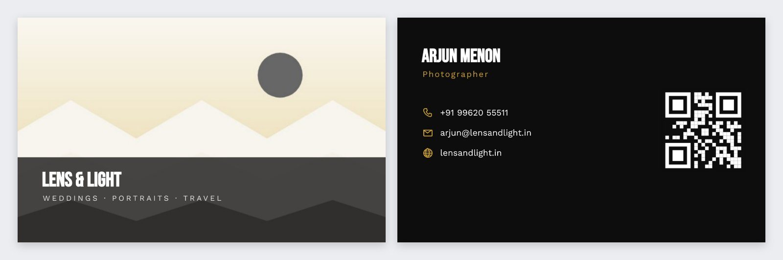 Photographer Photo Card — editable business template