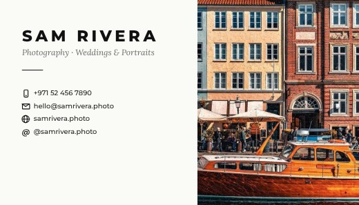 Photographer Split Business Card