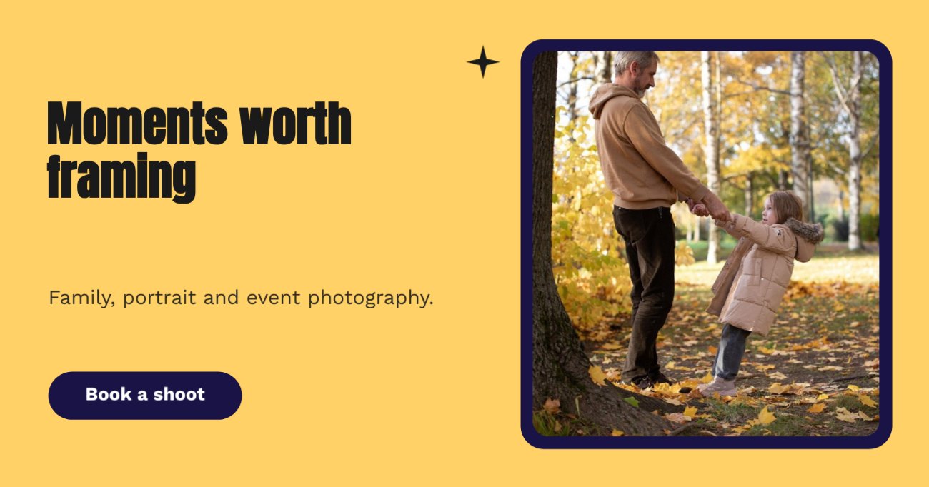 Photography Facebook Banner — editable social media template