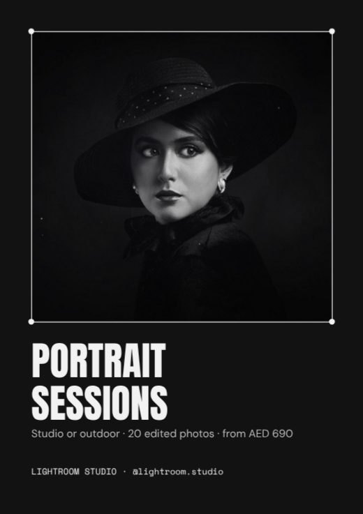 Photography Studio Portrait Session Flyer template