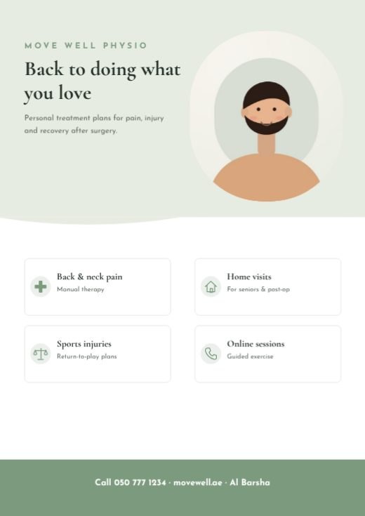 Physiotherapy Services Flyer template