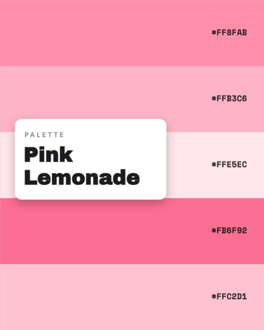 Pink Lemonade Colour Palette Post template
