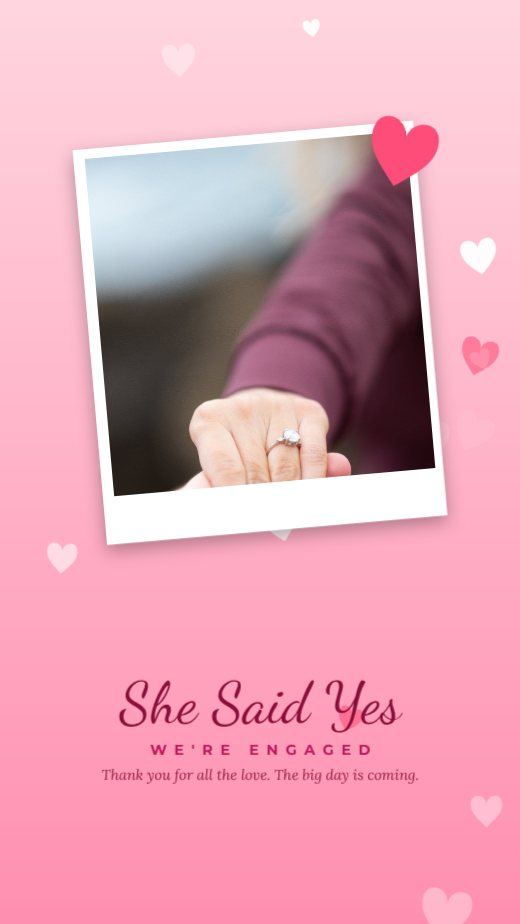 Pink Polaroid Love Story