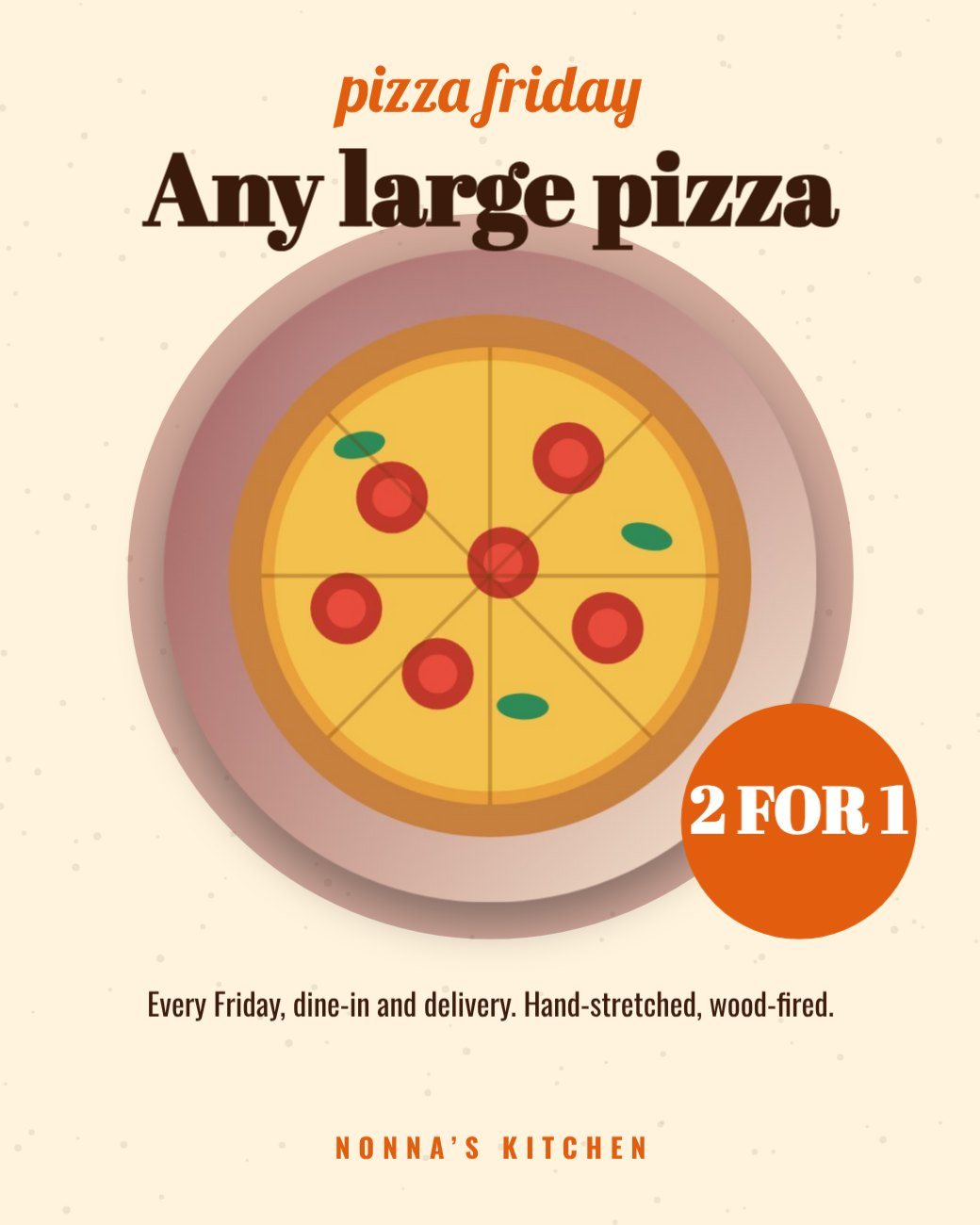 Pizza Friday Special — editable marketing template