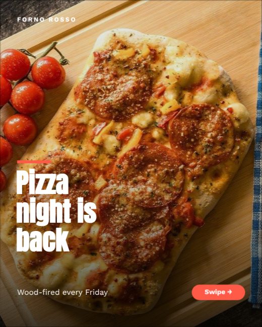 Pizza Night Instagram Carousel template