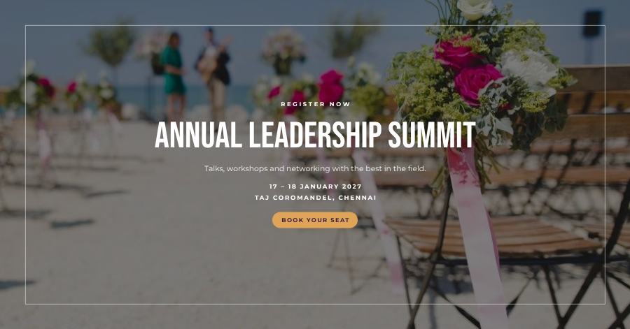 Plum Annual Leadership Summit Banner — editable events template