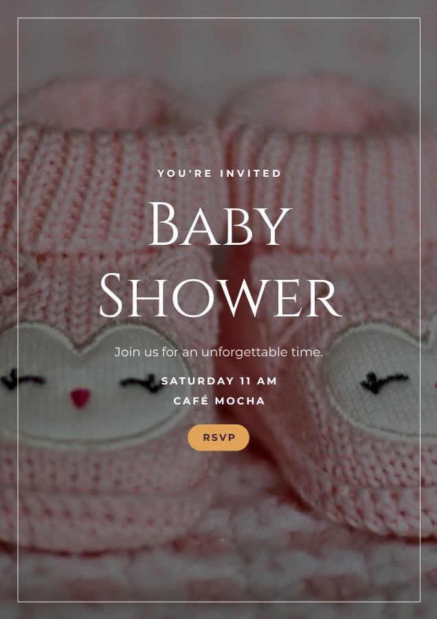 Plum Baby Shower Flyer — editable events template
