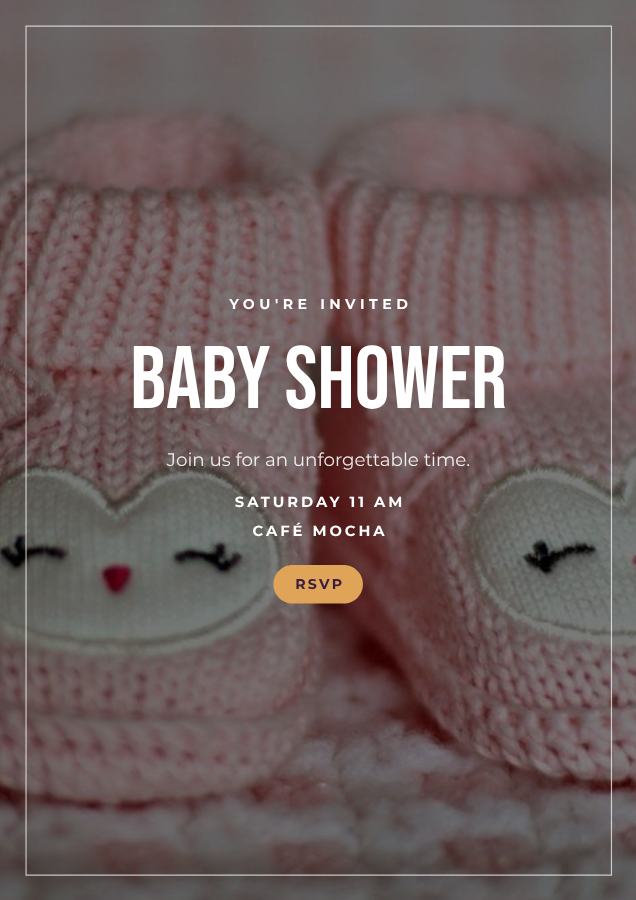 Plum Baby Shower Poster — editable events template