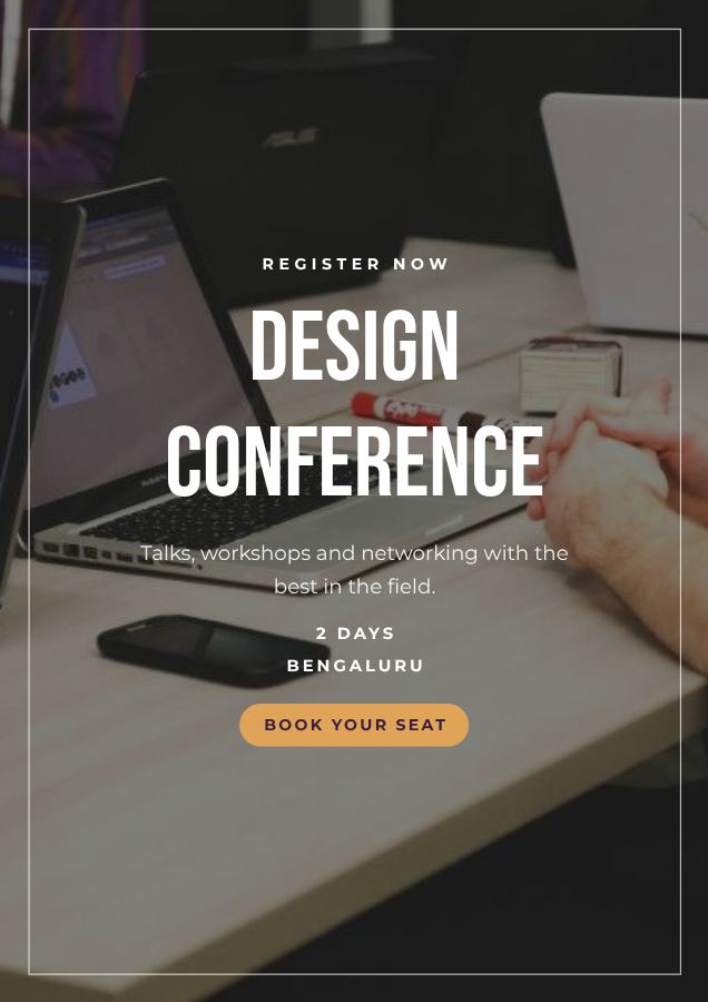 Plum Design Conference Poster — editable events template
