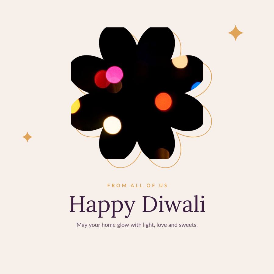 Plum Diwali Business Wishes Post — editable festivals template