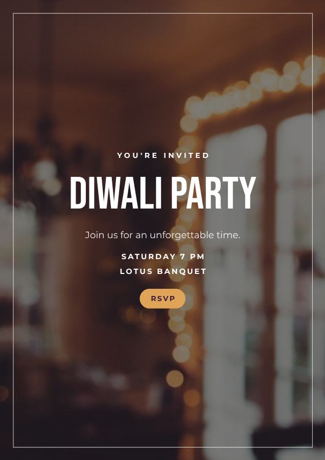 Plum Diwali Party Poster — editable events template