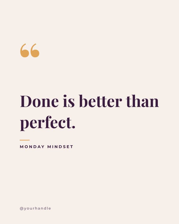 Plum Done is better Quote Post — editable social media template