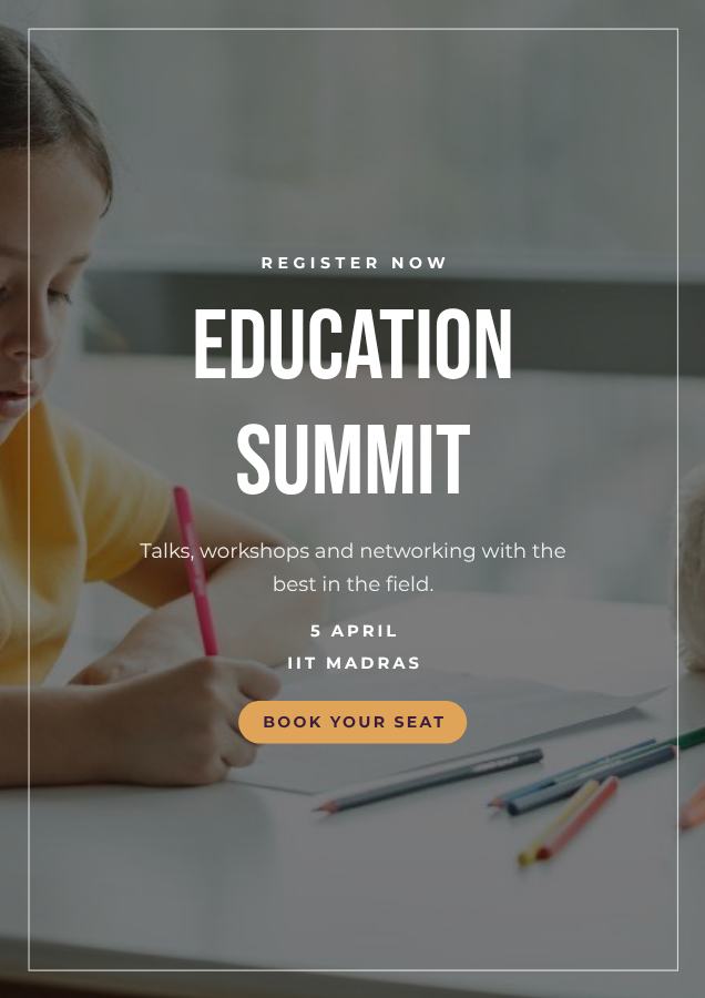 Plum Education Summit Poster — editable events template