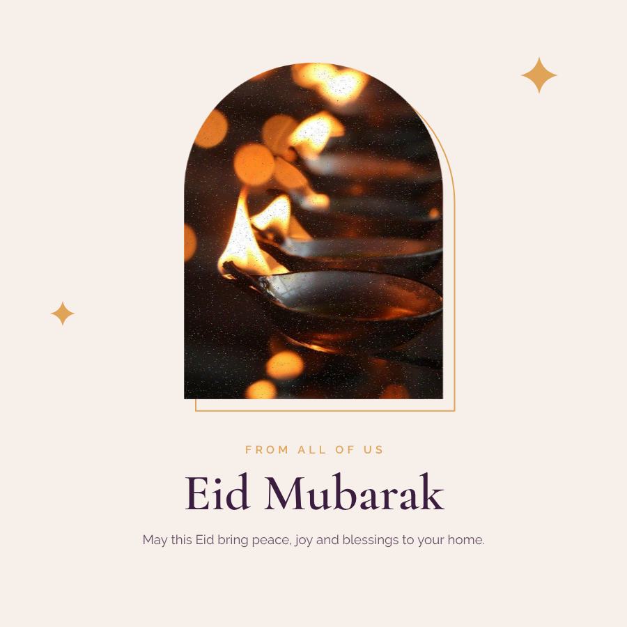 Plum Eid Business Wishes Post — editable festivals template