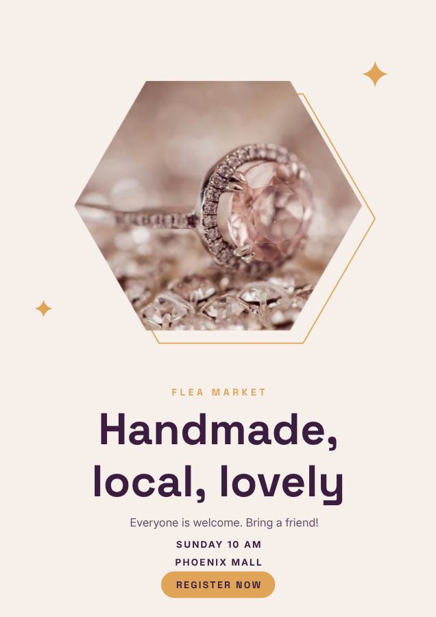 Plum Handmade, local, lovely Poster — editable marketing template