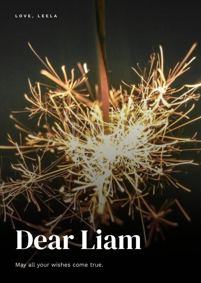 Plum Liam Birthday Wishes Card — editable birthday template